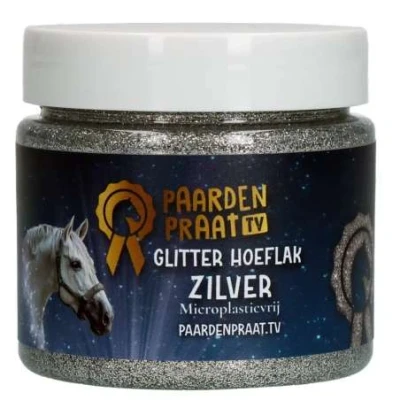 Afbeelding van Paardenpraat Hoeflak Glitter Zilver 150ml