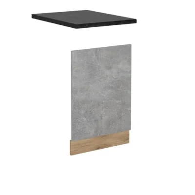 Afbeelding van Vicco Voorpaneel vaatwasser R Line, Beton/Krachtige eik goud, 45 cm , WB Antraciet