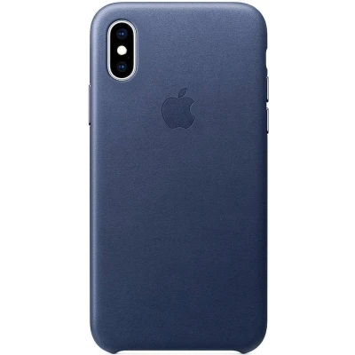 Afbeelding van Apple origineel leather case iPhone XS Max Midnight Blue MRWU2ZM/A