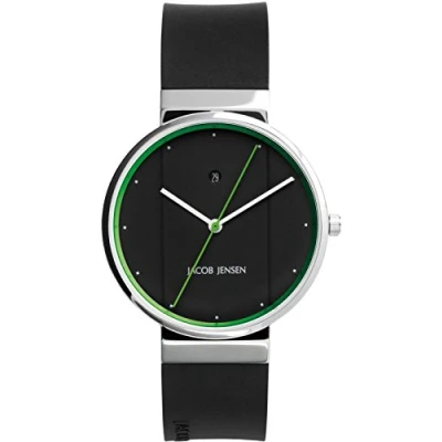 Afbeelding van Jacob Jensen 757 horloge heren zwart edelstaal