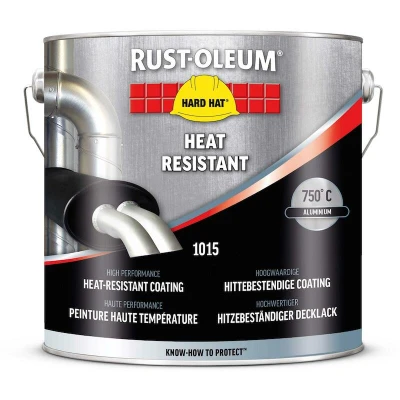 Afbeelding van Rust oleum hittebestendige coating 2,5 liter, aluminium, blik