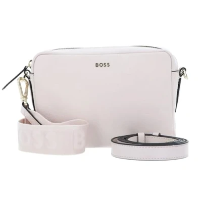 Afbeelding van BOSS Leren Schoudertas Alyce Crossbody BM Light Rose Roze