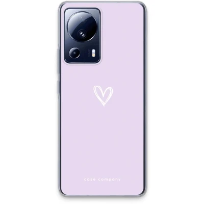 Afbeelding van Case Company® hoesje geschikt voor Xiaomi 13 Lite Klein hartje paars Soft Cover Telefoonhoesje Bescherming aan alle Kanten en Schermrand