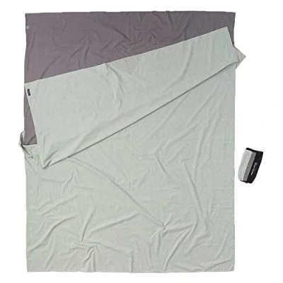 Afbeelding van Cocoon TravelSheet Tweepersoons Katoenen Lakenzak Elephan Blauw Slaapzakken