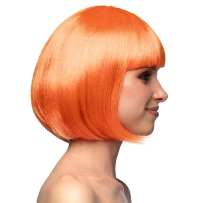 Afbeelding van Boland Pruik Cabaret Oranje Steil Kort Vrouwen Can Koningsdag Holland Supporter