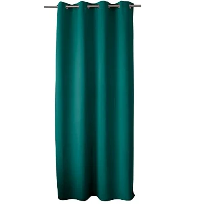Afbeelding van ED ENJOY HOME Verduisteringsgordijn met zilveren oogjes, smaragdgroen, 140 x 240 cm, 100% polyester, Oeko Tex gecertificeerde stof, Réglisse collectie