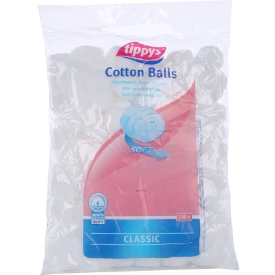 Afbeelding van Tippys Wattenbollen Wit 100