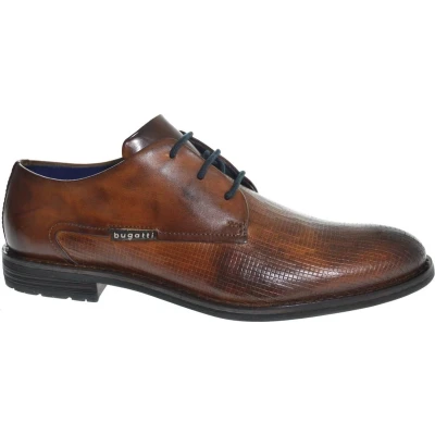 Afbeelding van bugatti Veterschoenen, Heren, Maat: 44, Cognac Leer