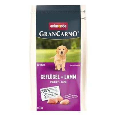 Afbeelding van 1kg animonda GranCarno Junior gevogelte + lam droogvoer voor honden