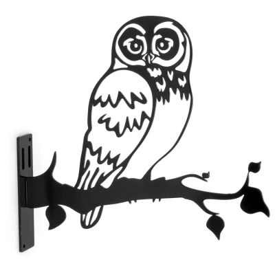 Afbeelding van Wildbird Metal Bird Bosuil Tuindecoratie Zwart