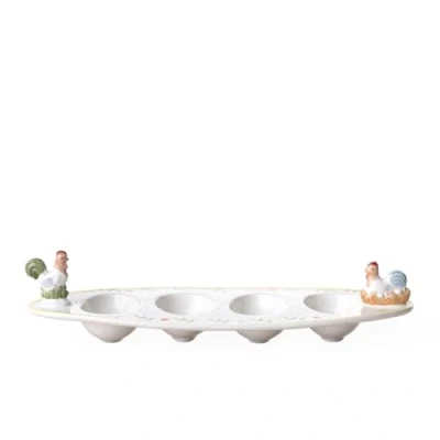 Afbeelding van Villeroy &amp; Boch Pasen Spring Awakening Ei bootje Haan en Kip 31 x 12 cm