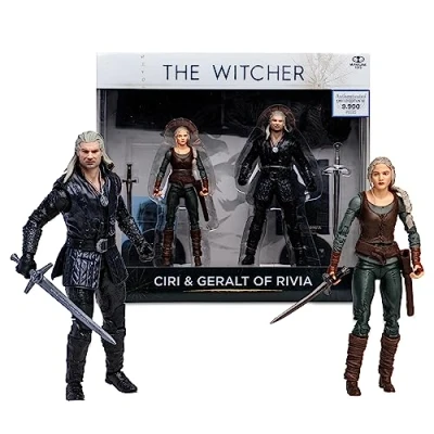 Afbeelding van The Witcher Action Figure Geralt and Ciri (Netflix Season 3) 18 cm