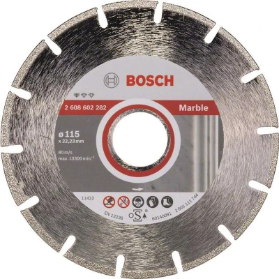 Image de BOSCH 2608602282 disque de coupe diamanté Standard pour Marbre 115 x 22,23 2,2 3 mm