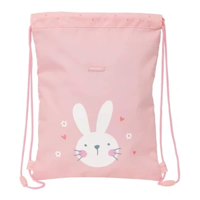 Afbeelding van Rugtas met Koordjes Safta Bunny Roze 26 x 34 1 cm