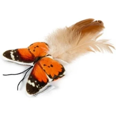 Afbeelding van Kattenspeeltje Vlinder Fligo oranje 8cm