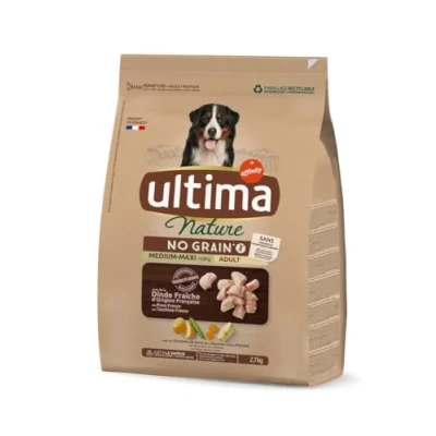 Afbeelding van 8,1kg(3x 2,7kg) Ultima Nature Medium / Maxi Truthahn Hundefutter trocken