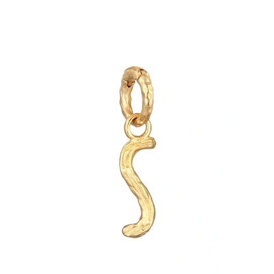 Afbeelding van Elli Organic Letter S Hanger goldcoloured, Dames, Maat: One Size, Gold coloured