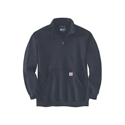 Afbeelding van Carhartt Sweatshirt met opstaande kraag en ritssluiting, trainingspak voor heren, Navy Blauw