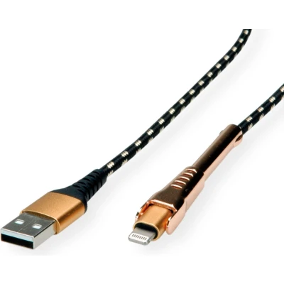 Afbeelding van ROLINE GOLD Lightning naar USB 2.0 kabel voor iPhone, iPod, 1 m