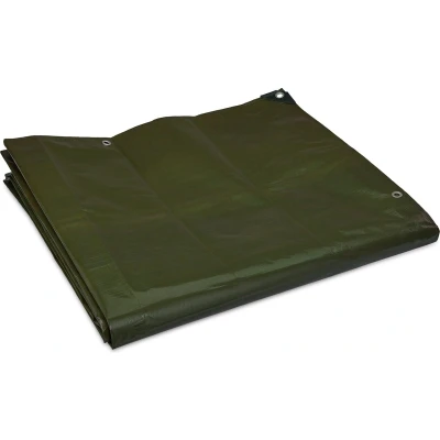 Afbeelding van Relaxdays afdekzeil 200g/m² waterdicht zeil dekzeil met ringen beschermhoes tuin 6 m x 8