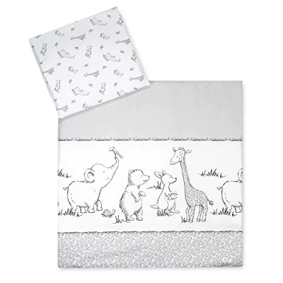 Afbeelding van beddengoed voor baby en kinderbedden in verschillende maten designs. Safari