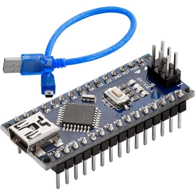 Afbeelding van AZDelivery AZ Nano V3 Board CH340 Chip Klaar Gesoldeerd, Verbeterde Versie met USB kabel, 100% compatibel Inclusief E Book!
