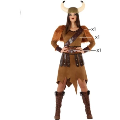 Afbeelding van Kostuum Viking Vrouw Maat XXL