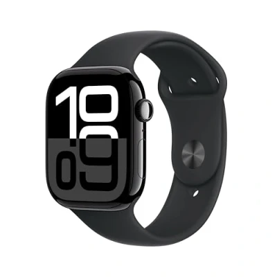 Image de Apple Watch Series 10 46 mm Noir Bracelet Sport S/M