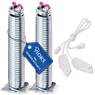 Afbeelding van VIOKS Deurscharnier veerset vervanging voor Siemens 00754873 &amp; roze veren met kabel Bosch vaatwasser, deurveer vaatwasser