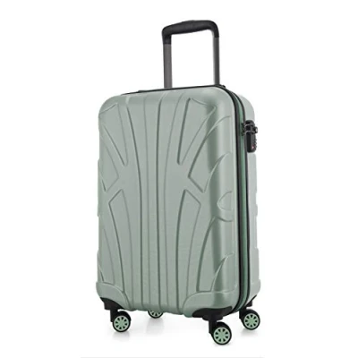 Afbeelding van SUITLINE Koffer met wielen, harde schaal volumeverlenging, TSA vergrendeling, ABS, mat, 4 rubberen dubbele Munt, 55 cm
