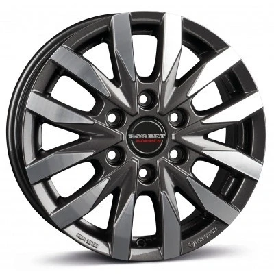 Afbeelding van BORBET 6 gat 16duim 130mm lichtmetalen Velg CW6 Antraciet / Poliert 497025