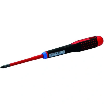 Afbeelding van BAHCO BE 8820SL schroevendraaier ERGO geïsoleerd VDE met driecomponentengreep smal blad Pozidriv PZ2 x 100 mm