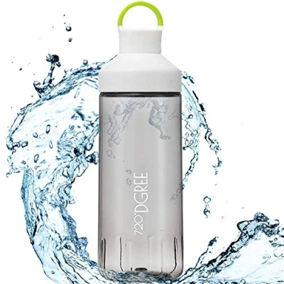 Afbeelding van 720DGREE TwinBottle Tritan Drinkfles, 700 ml, groen, sportfles met nieuwe 2 weg opening, ideaal voor kinderen, school, sport, yoga, wandelen, reizen, werken, feest, BPA vrij