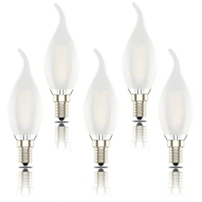 Afbeelding van Phoenix LED E14 vlamlamp, kaarsvorm, mat, warmwit (2700 K), 4 W komt overeen met gloeilamp, 40 W, 400 lm, 5 stuks