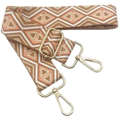 Afbeelding van Kleurrijke verstelbare schouderriem voor damestassen, beige, lichtbruin, 80 130 cm, tasriem met gouden karabijnhaak, duurzaam schoudertas, gitaar, moderne tassen, accessoires, 3,8 1213