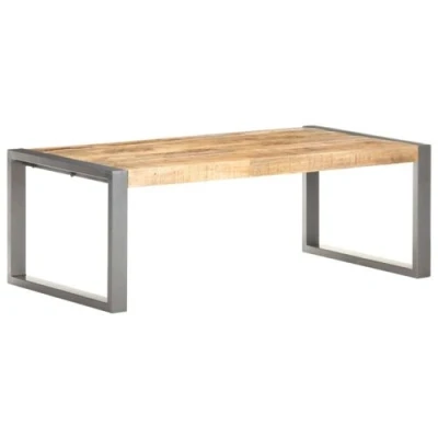 Afbeelding van Salontafel 110x60x40 cm ruw mangohout