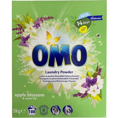 Afbeelding van Omo Waspoeder Apple Blossom &amp; Water Lily 100sc 5kg