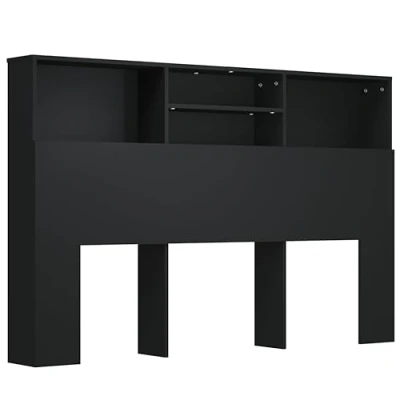 Afbeelding van vidaXL Hoofdbordkast, zwart, 160 x 19 103,5 cm