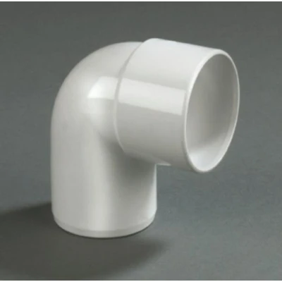 Afbeelding van PVC korte bocht 90 graden wit, 40 mm (1 x mof / 1