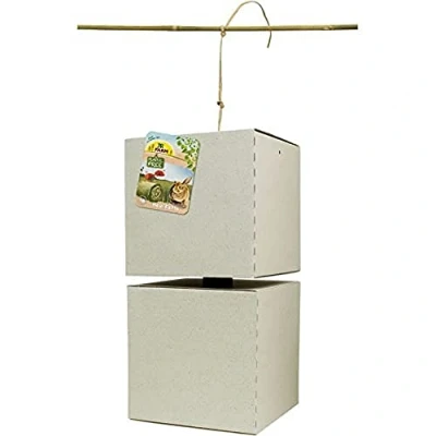 Afbeelding van JR Farm knaagdier hooi ketting dubbel 400 gram hangbaar 60,0 x 19,5 cm