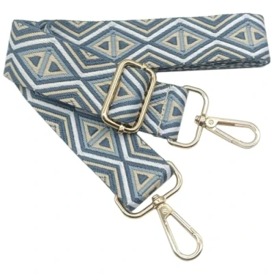 Afbeelding van Kleurrijke verstelbare schouderriem voor damestassen, beige, blauw, 80 130 cm, tasriem met gouden karabijnhaak, duurzaam schoudertas, gitaar, moderne tassen, accessoires, 3,8 1210