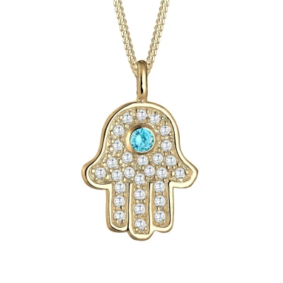 Afbeelding van Elli BOHO Fatima Ketting, Dames, Maat: 40, Hellblau