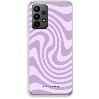 Afbeelding van Case Company® hoesje geschikt voor Samsung Galaxy A23 Swirl Paars Soft Cover Telefoonhoesje Bescherming aan alle Kanten en Schermrand