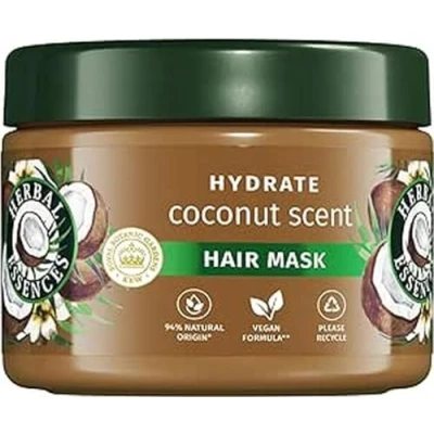 Afbeelding van Herbal Essences Hydratatiemasker met kokosnoot, 500 ml, beschadigd haar, helpt bij het voeden en gladmaken, voor zacht ingrediënten van natuurlijke oorsprong, veganistisch niet getest op
