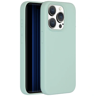 Afbeelding van Accezz Hoesje Geschikt voor iPhone 15 Pro Siliconen Liquid Silicone Backcover MagSafe blauw