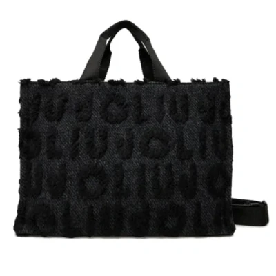 Afbeelding van Liu Jo Shopper Dames Schoudertas Logo Print Zwart