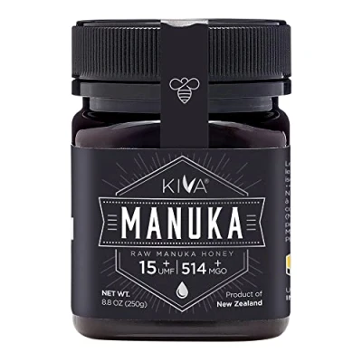 Afbeelding van Kiva ongepasteuriseerde Manuka honing, UMF 15+ (MGO 514+) gecertificeerd Nieuw Zeeland (250 g)