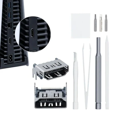 Image de Mcbazel PS5 Connecteur HDMI pour Prise de Charge, Remplacement du D&#039;Interface Port Charge HDMI, outils réparation inclus,