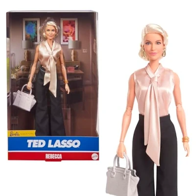 Afbeelding van Barbie Signature Rebecca Welton pop met verfijnde look, accessoires, sokkel en echtheidscertificaat inbegrepen, om te verzamelen, speelgoed voor kinderen, vanaf 3 jaar, HJW93