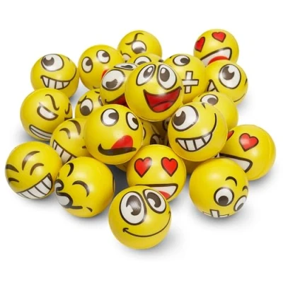 Afbeelding van The Twiddlers 24 stuks Grappige emoji stressballen Vermindert stress en angst Klein fidget oefenspeelgoed Ideaal speelgoed voor kinderen volwassenen